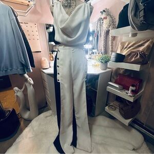 bebe Monochrome Wide Leg Jumpsuit